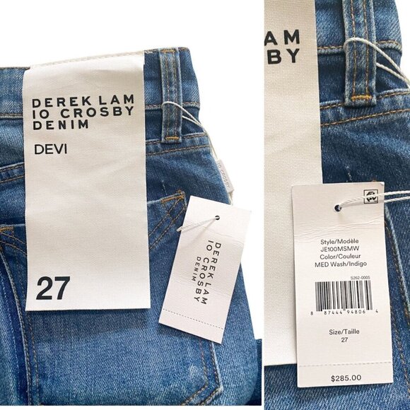 Derek Lam 10 Crosby Mid Rise Authentic Devi Skinny Blue Jeans size 27, NWT - Picture 7 of 15